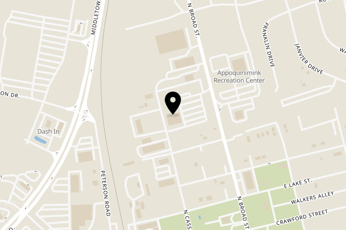 Map showing the location of Little Spice Indian Cuisine Middletown on 600 N Broad St Suite 9 in Middletown